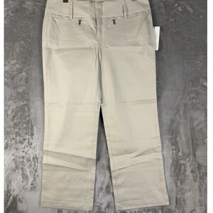 Calvin Klein Women Cropped Lowrise‎ Straight Leg Pants Khaki Size 2